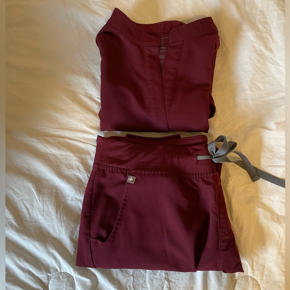 Figs Scrub Set Burgundy